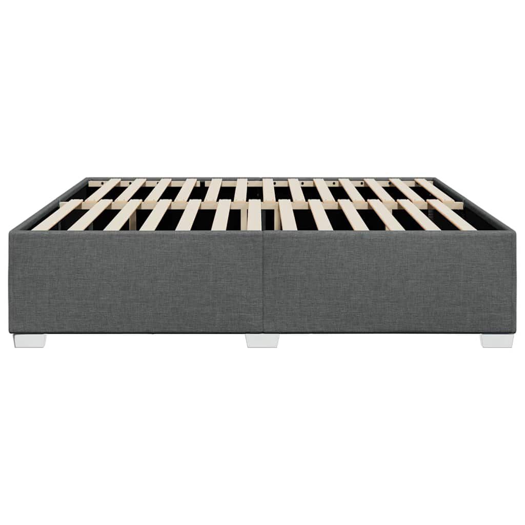 vidaXL Bed Frame without Mattress Dark Grey California King Fabric