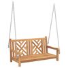 vidaXL Swing Bench Other Brown 114 x 60 x 64 cm Solid teak wood