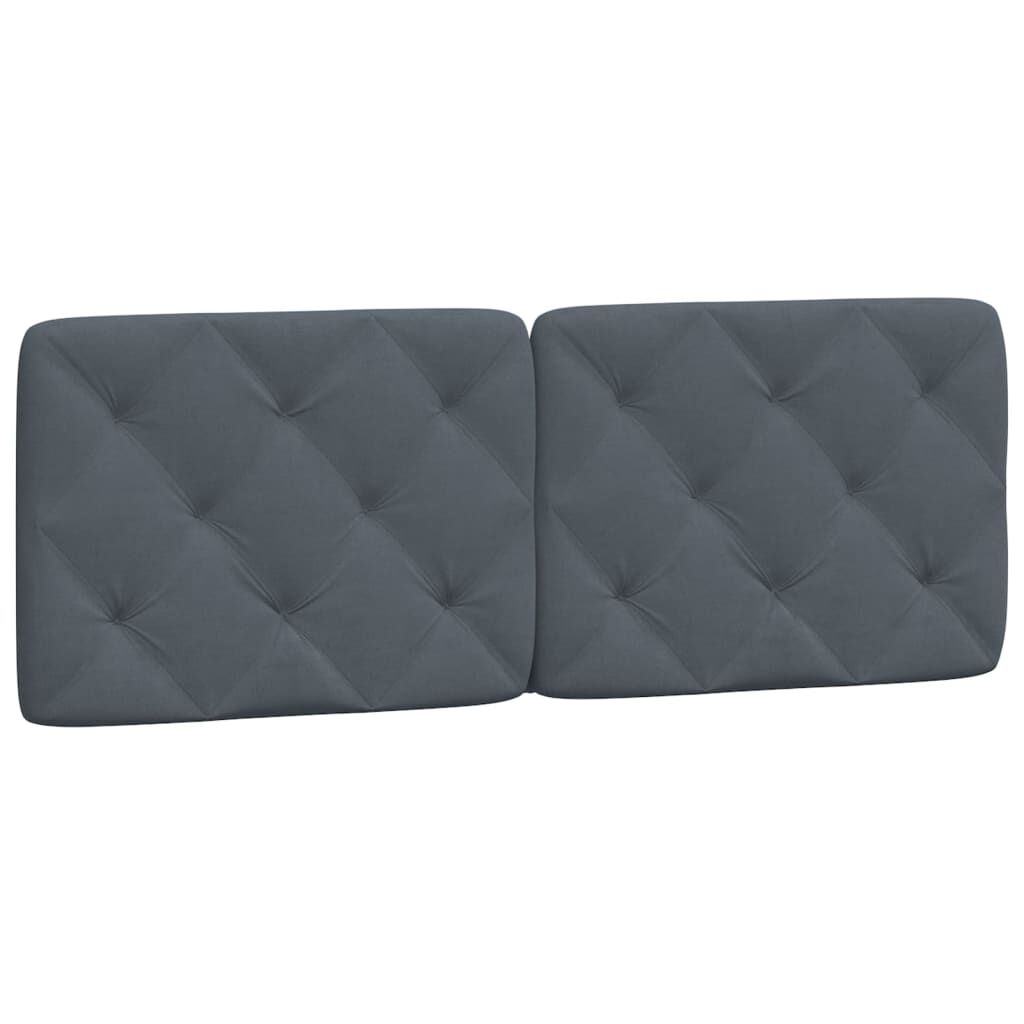 vidaXL Bed Frame with LED without Mattress Dark Grey 137x190 cm Velvet