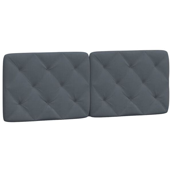 vidaXL Bed Frame with LED without Mattress Dark Grey 137x190 cm Velvet