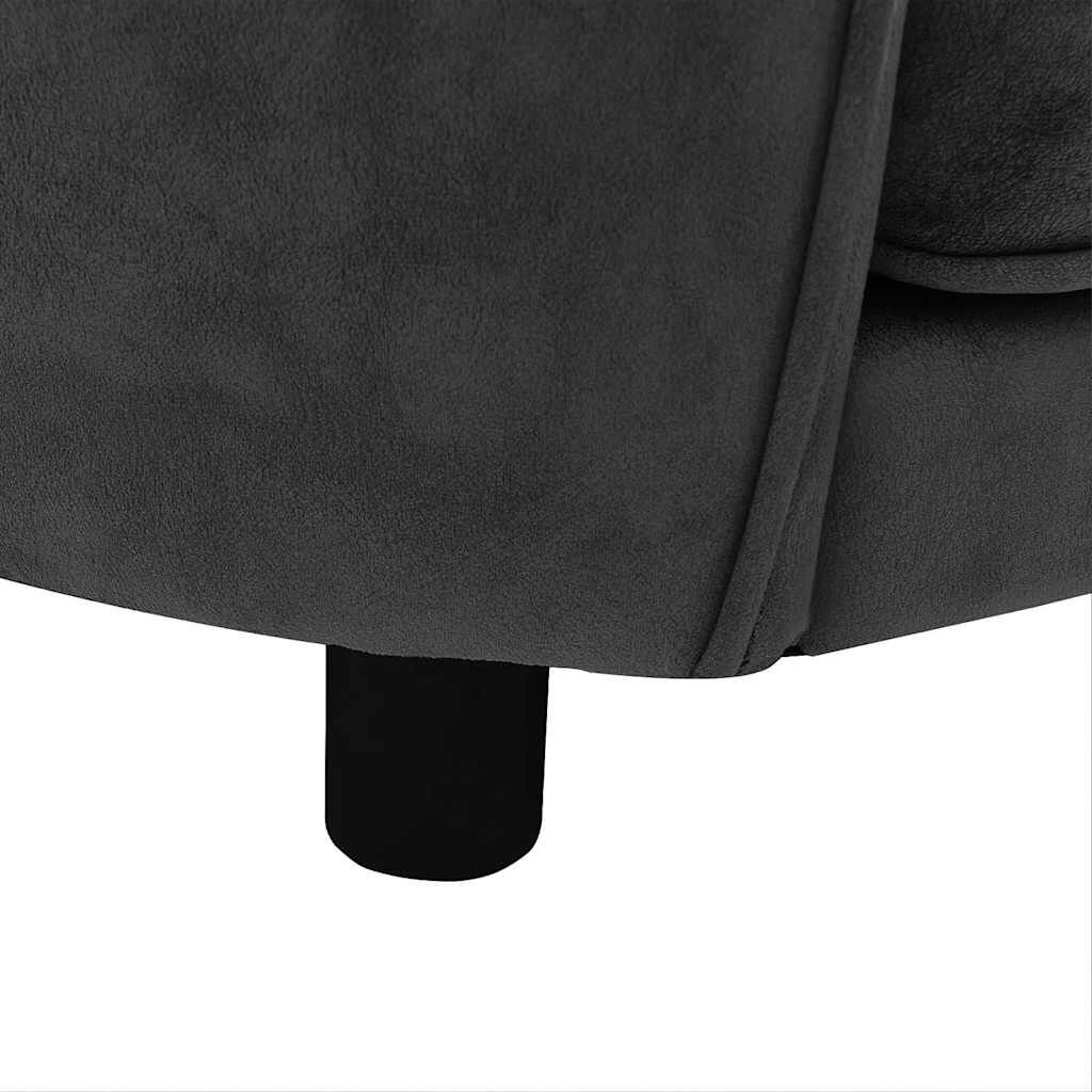 vidaXL Dog Sofa Dark Grey 69x49x40 cm Plush