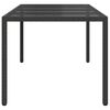 vidaXL Garden Table Black 190 x 90 x 75 cm Poly Rattan