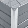 vidaXL Garden Raised Bed Galvanised Steel 320x80x77 cm Grey