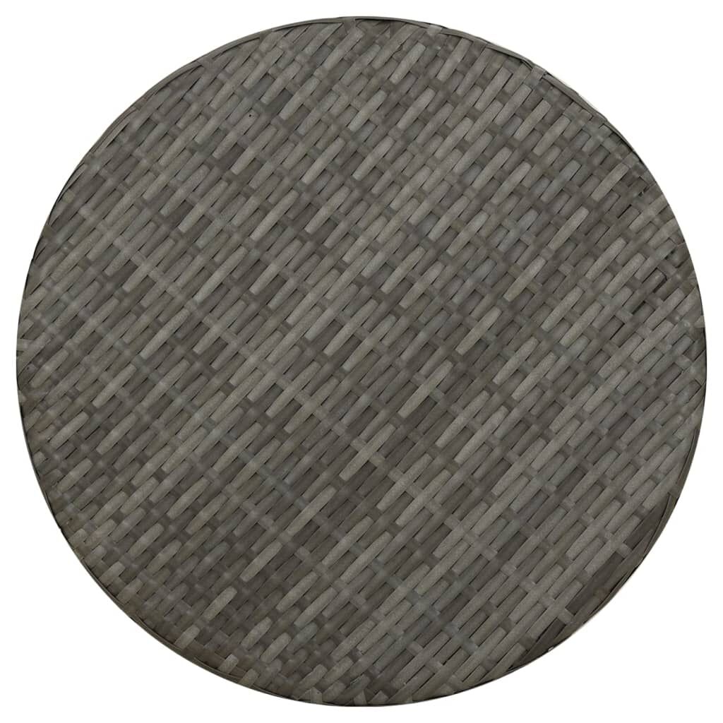vidaXL Tea Table Grey 45 cm Poly Rattan