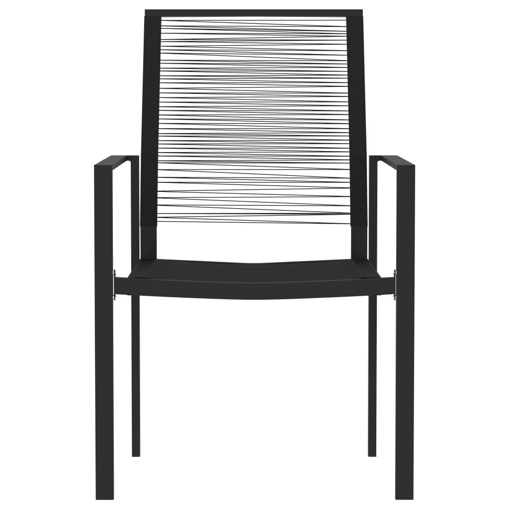 vidaXL 5 Piece Garden Dining Set Black