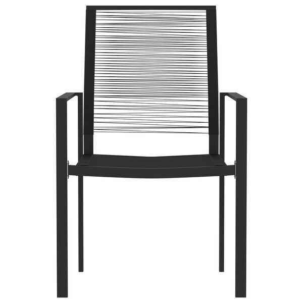 vidaXL 5 Piece Garden Dining Set Black