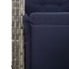 vidaXL 7 Piece Garden Dining Set with Cushions Grey Poly Rattan