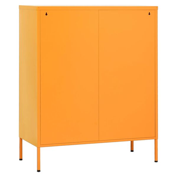 vidaXL Storage Cabinet Mustard Yellow 80x35x101.5 cm Steel