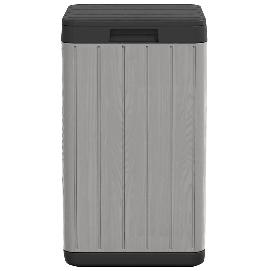 vidaXL Outdoor Garbage Bin Grey 38x38x65 cm PP