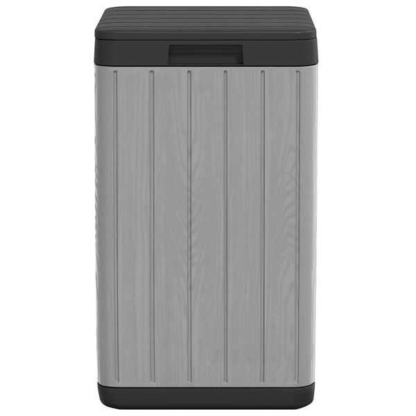 vidaXL Outdoor Garbage Bin Grey 38x38x65 cm PP
