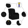 vidaXL Electric Stand up Massage Recliner Chair Black Fabric
