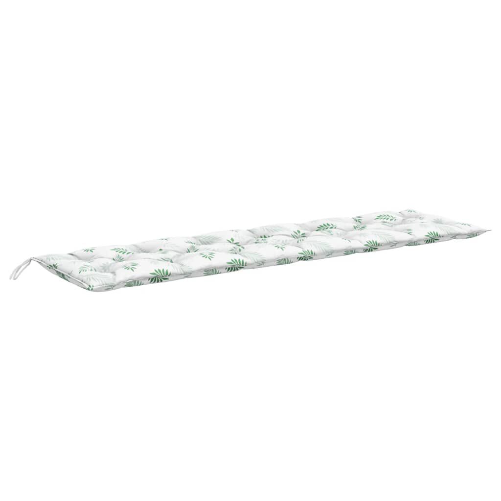 vidaXL Garden Bench Cushion Leaf Pattern 200x50x7 cm Fabric