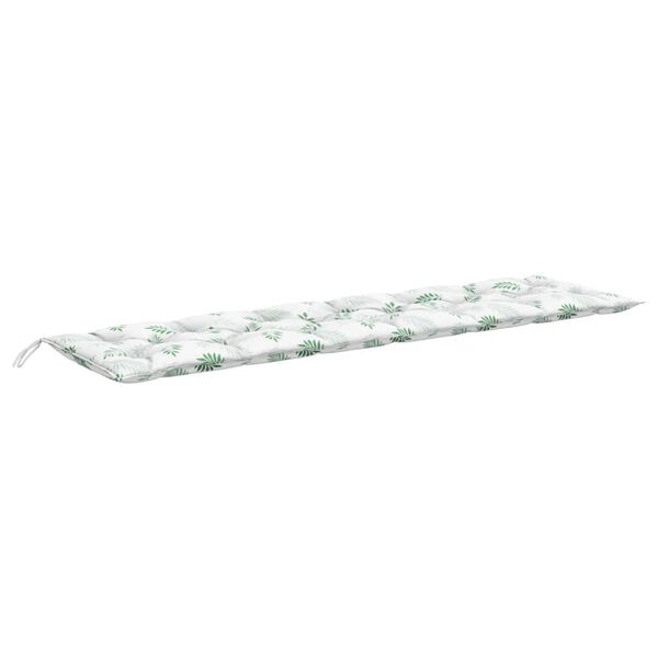 vidaXL Garden Bench Cushion Leaf Pattern 200x50x7 cm Fabric