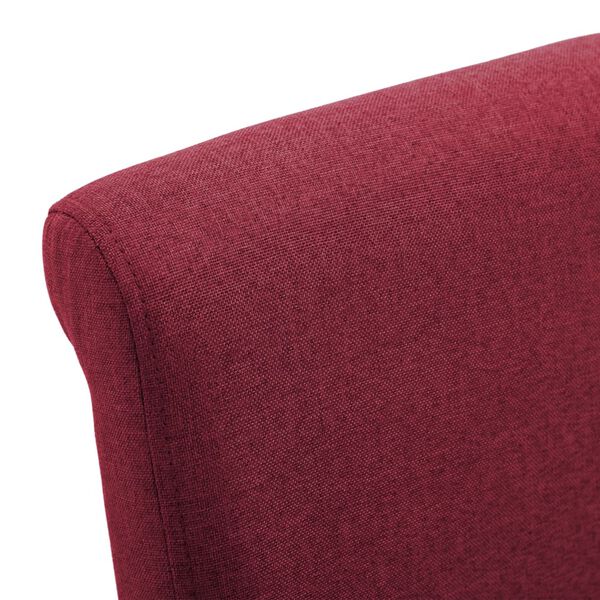 vidaXL Dining Chairs 4 pcs Red Fabric