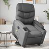 vidaXL Electric Stand up Massage Recliner Chair Grey Faux Leather