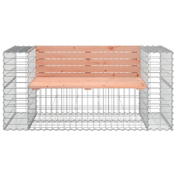 vidaXL Garden Bench Gabion Design 143x71x65.5 cm Solid Wood Douglas