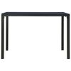 vidaXL 3 Piece Garden Dining Set Steel and WPC Black