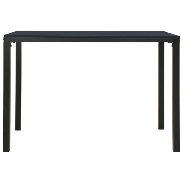 vidaXL 3 Piece Garden Dining Set Steel and WPC Black
