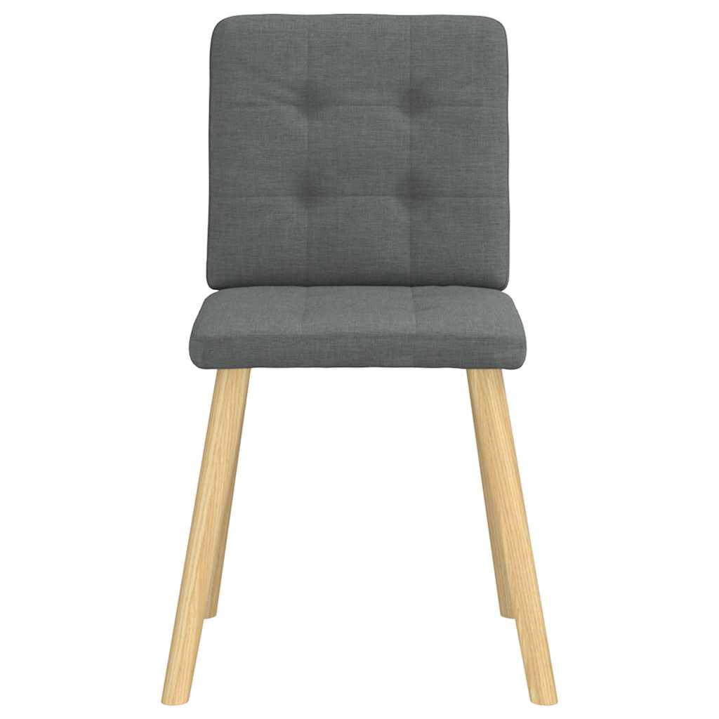 vidaXL Dining Chairs 6 pcs Dark Grey Fabric