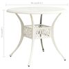 vidaXL 3 Piece Bistro Set Cast Aluminium White