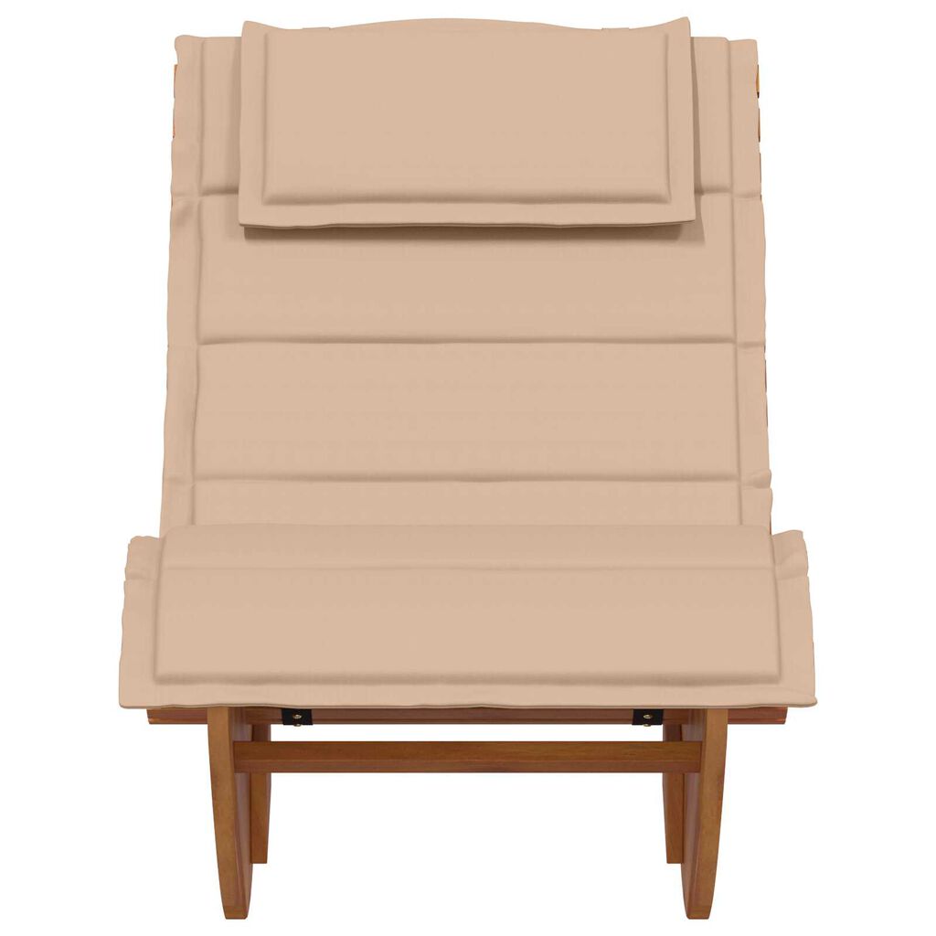 vidaXL Sun Lounger 2 pcs Brown 60 x 154 x 74cm Solid Acacia wood