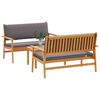 vidaXL Garden Sofa Set 3 pcs Brown 75 x 45 x 38cm Solid Acacia wood