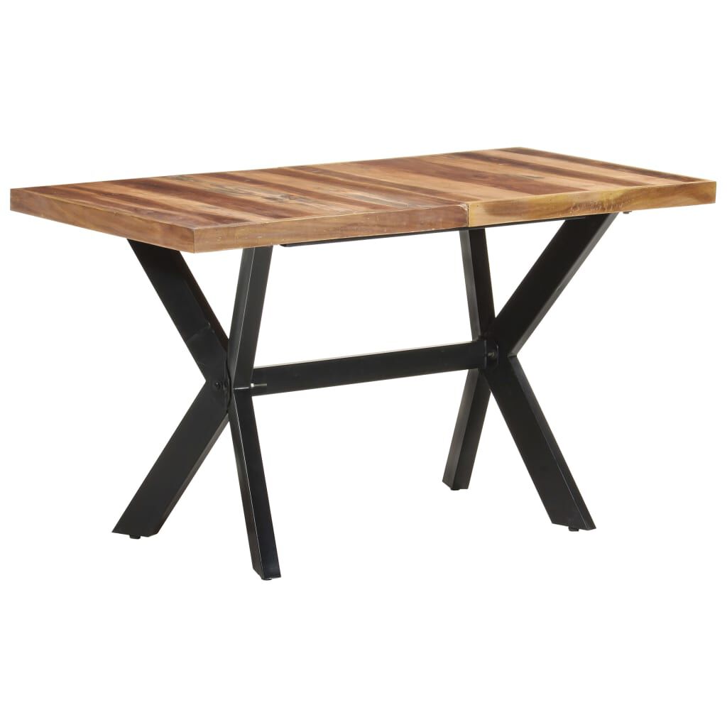 vidaXL Dining Table 140x70x75 cm Solid Wood with Honey Finish