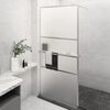 vidaXL Walk-in Shower Wall with Shelf Chrome 80x195 cm ESG Glass&Aluminium