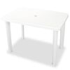 vidaXL 3 Piece Bistro Set Plastic White