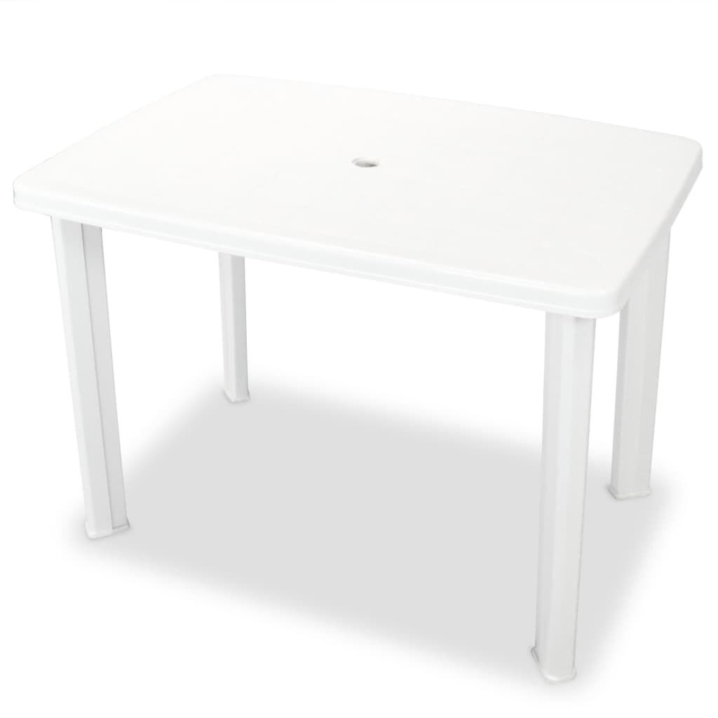 vidaXL 3 Piece Bistro Set Plastic White