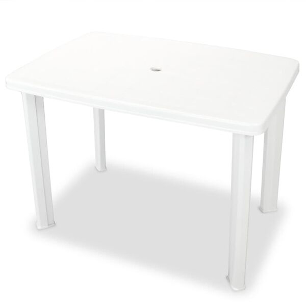 vidaXL 3 Piece Bistro Set Plastic White