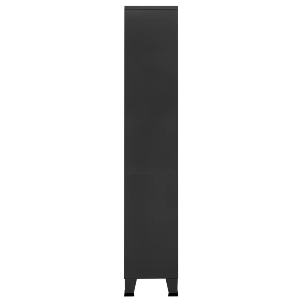 vidaXL Industrial Bookshelf Anthracite 80x32x180 cm Steel
