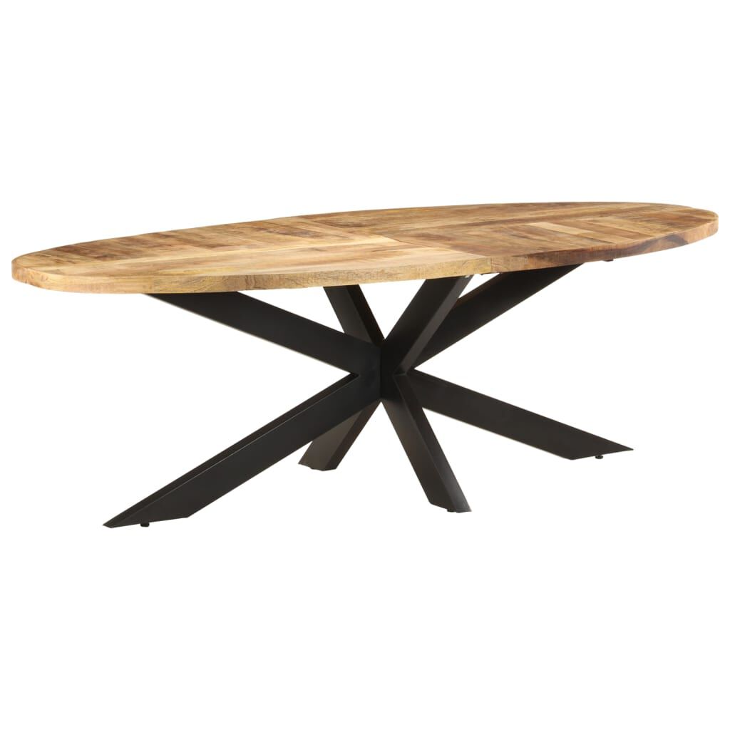 vidaXL Dining Table 240x100x75 cm Rough Mango Wood