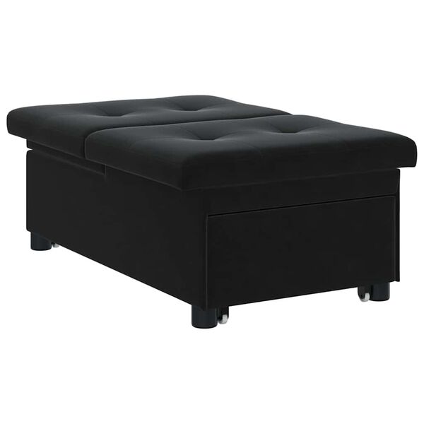 vidaXL Sofa Bed Black 67 x 194 x 38 cm Velvet