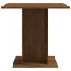vidaXL Dining Table Brown Oak 80x80x75 cm Engineered Wood