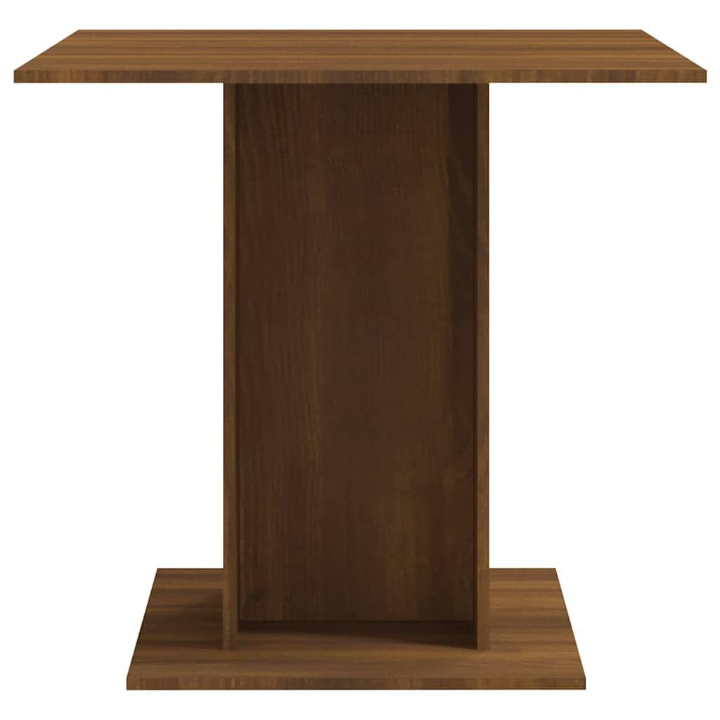 vidaXL Dining Table Brown Oak 80x80x75 cm Engineered Wood
