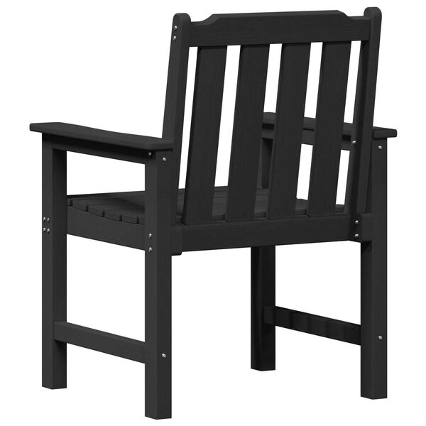 vidaXL Garden Dining Chairs 4 pcs Black 65,5x55,5x88 cm HDPE