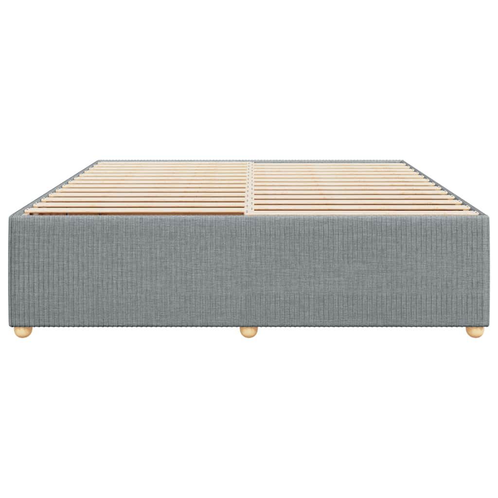 vidaXL Bed Frame without Mattress Light Grey California King Fabric