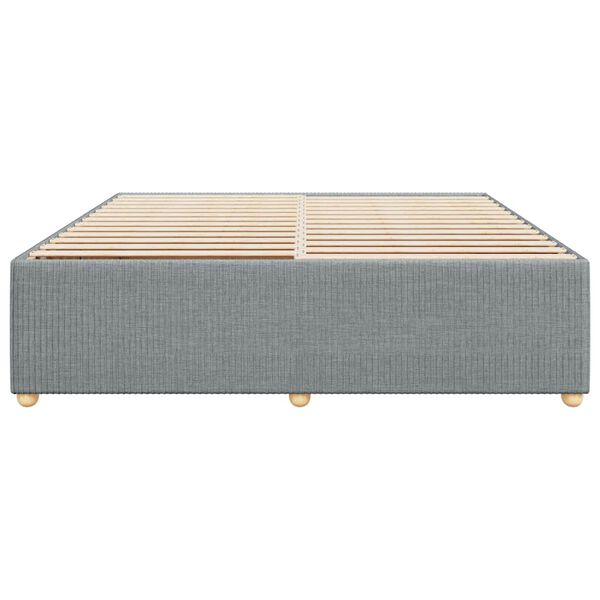 vidaXL Bed Frame without Mattress Light Grey California King Fabric