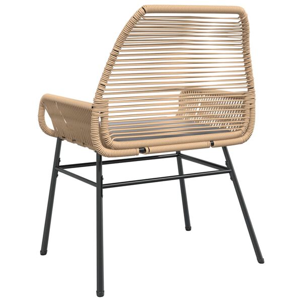 vidaXL Garden Chairs 2 pcs with Cushions Brown Poly Rattan