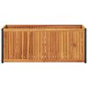 vidaXL Garden Planter 110x45x44 cm Solid Wood Acacia and Steel