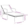vidaXL Sun Loungers 2 pcs with Table Poly Rattan Black