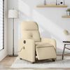 vidaXL Electric Massage Recliner Chair Cream Fabric