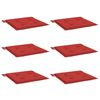 vidaXL Garden Chair Cushions 6 pcs Red 50x50x3 cm Oxford Fabric