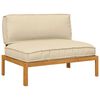 vidaXL Sofa Set with Cushion Beige 120 x 92 x 69 cm Solid Acacia Wood