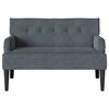 vidaXL Bench Dark Grey 112 x 65.5 x 75 cm Velvet