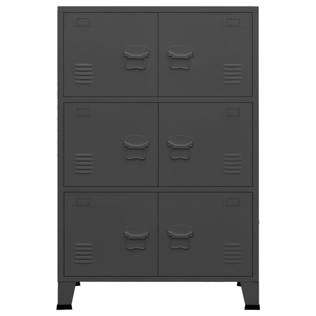 vidaXL Industrial Storage Chest Anthracite 75x40x115 cm Metal