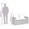 vidaXL Garden Sofa with Cushions 2-Seater Beige Poly Rattan