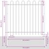 vidaXL Garden Fence 2 pcs Grey 3.4 x 0.6 m Powder-coated Steel