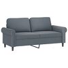vidaXL 2 Piece Sofa Set with Pillows Dark Grey Velvet